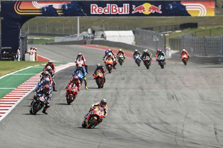Marc M&aacute;rquez liderou em Austin desde a largada 