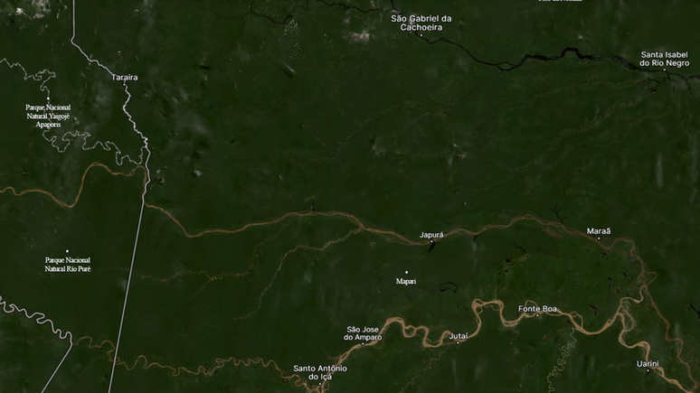 O município de Japurá fica em uma das regiões mais isoladas da Amazônia e faz fronteira com a Colômbia