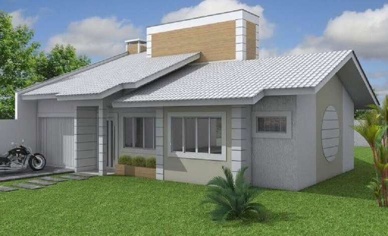 16. Fachada de casas simples. Fonte: Projeto Habitissimo