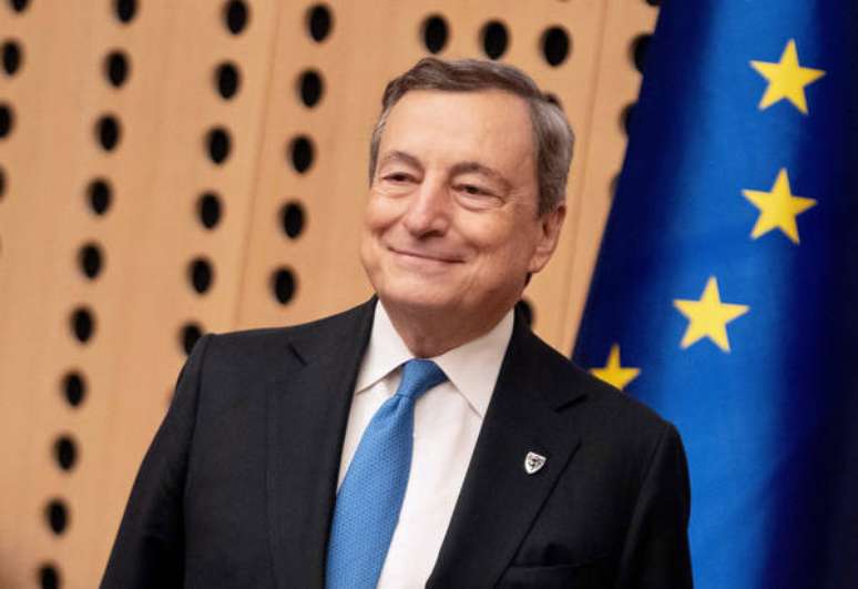 Mario Draghi durante cúpula da UE em Bruxelas