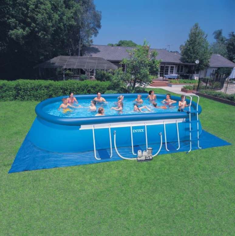 5. O quintal fica muito mais divertido com piscina inflável – Foto Alibaba