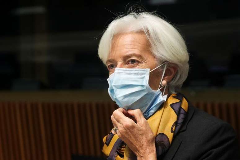 Lagarde em reuni&atilde;o em Luxembourgo
 4/10/2021 REUTERS/Yves Herman