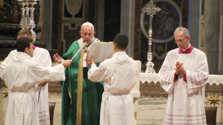 Papa Francisco, na missa de encerramento do último sínodo