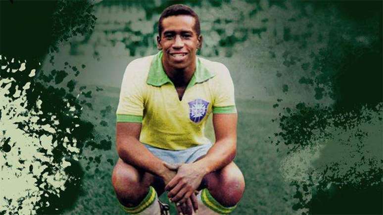 Atacante D&aacute;rio Alegria, quando vestiu a camisa da Sele&ccedil;&atilde;o Brasileira em amistoso contra o Uruguai.