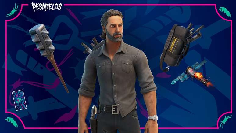 Rick de The Walking Dead em Fortnite