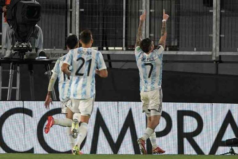 Lo Celso marcou o segundo gol argentino em Buenos Aires (Foto: Juan Mabromata / AFP)