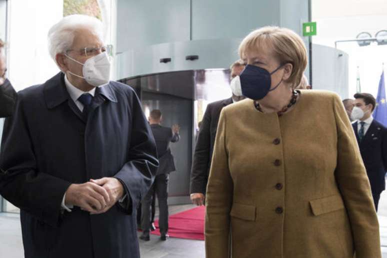 Presidente italiano visitou a chanceler alemã em Berlim