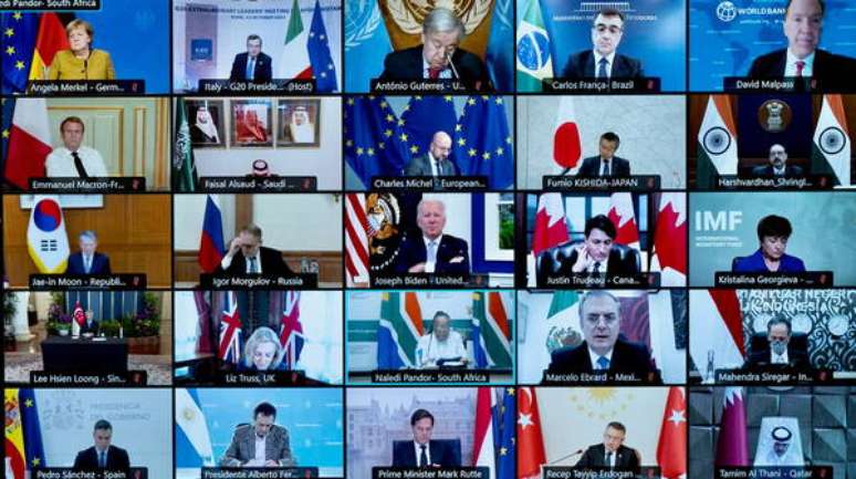 Líderes do G20 realizam reunião virtual sobre o Afeganistão