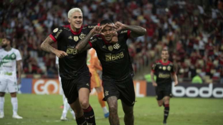 Pedro e Kennedy marcaram dois dos gols do Flamengo contra o Juventude (Alexandre Vidal /Flamengo)