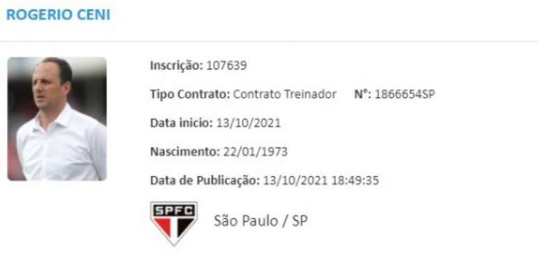 Rogério Ceni apareceu no BID e pode comandar o São Paulo contra o Ceará (Foto: Reprodução/ BID CBF)