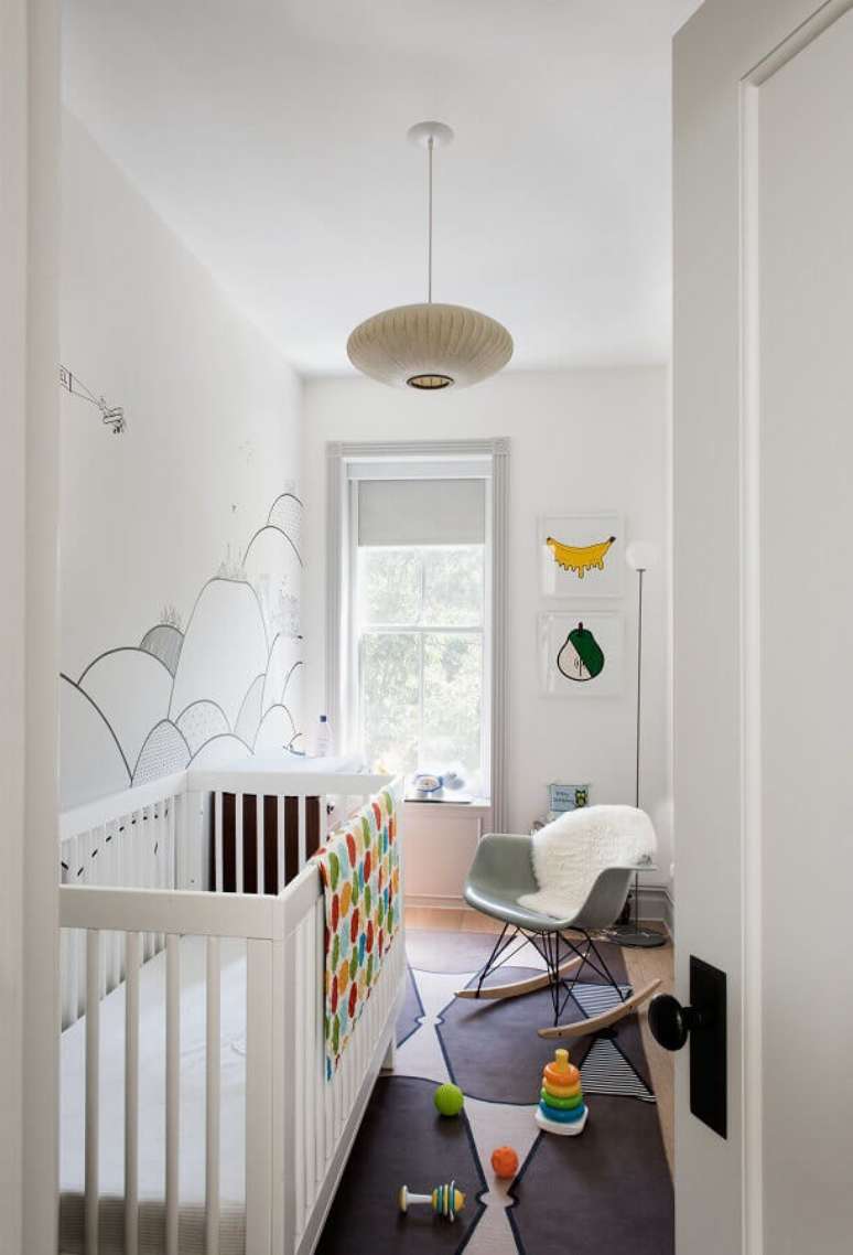 32. Decoração simples para quarto de bebê unissex pequeno – Foto: ELLE Decoration