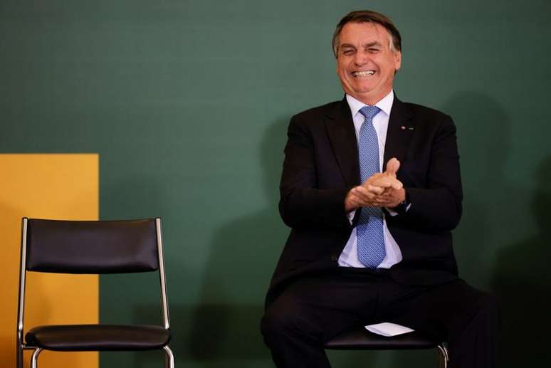 Presidente Jair Bolsonaro durante cerimônia em Brasília
07/10/2021 REUTERS/Ueslei Marcelino