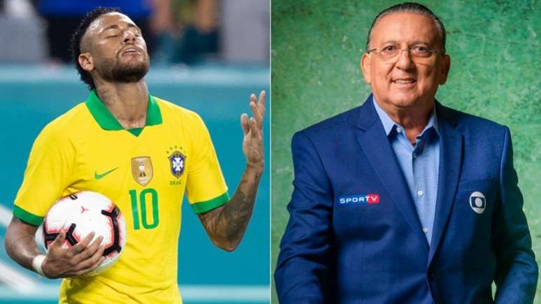 Galvão e Neymar viraram centro das atenções após o suposto áudio vazado (Foto: Lucas Figueiredo/CBF e Divulgação/TV Globo)