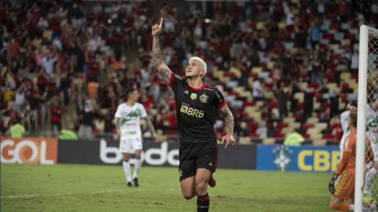 Pedro marcou o segundo gol do Flamengo na vitória por 3 a 1 sobre o Juventude (Foto: Alexandre Vidal/ Flamengo)
