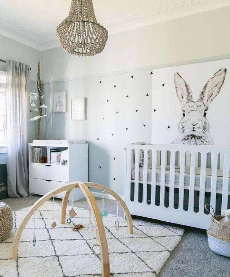 55. Quadro para decoração de quarto de bebê unissex – Foto: okChinas