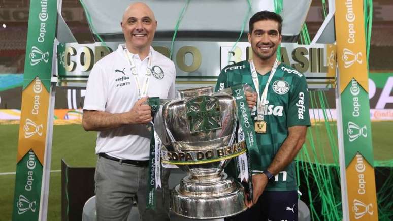 Galiotte segura a Copa do Brasil com Abel Ferreira (Foto: Cesar Greco/Palmeiras)