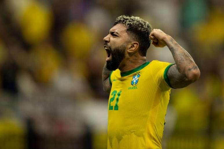 Gabigol marcou gol pela Seleção Brasileira e está de volta ao Flamengo (Foto: Lucas Figueiredo / CBF)