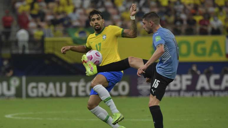 Lucas Paquetá iniciou o segundo gol brasileiro (NELSON ALMEIDA / AFP)