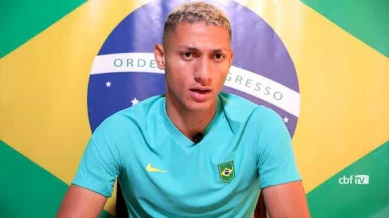 Richarlison é atacante da Seleção Brasileira (Reprodução / CBF TV)
