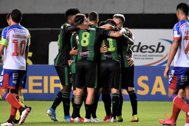 As lembranças foram boas no jogo do turno, pois o Coelho derrotou o Tricolo, conseguindo sua primeira vitória no campeonato-(Estevão Germano/América-MG)