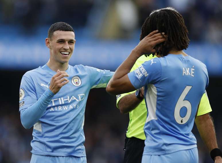 Phil Foden comemora triunfo do Manchester City