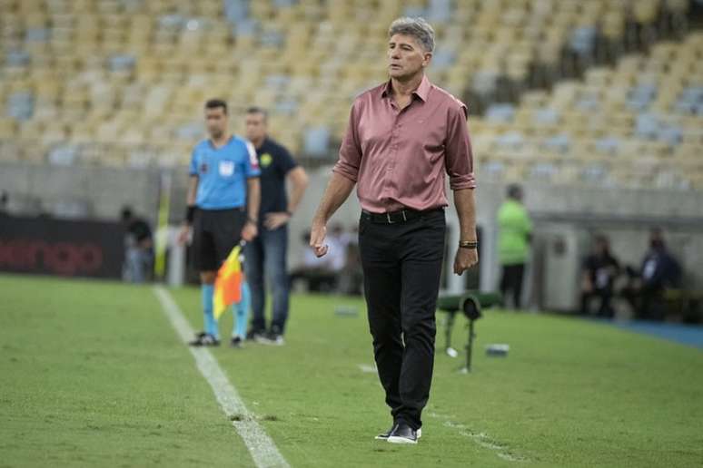 O técnico Renato Gaúcho durante a partida do Flamengo com o Cuiabá (Foto: Alexandre Vidal / Flamengo)