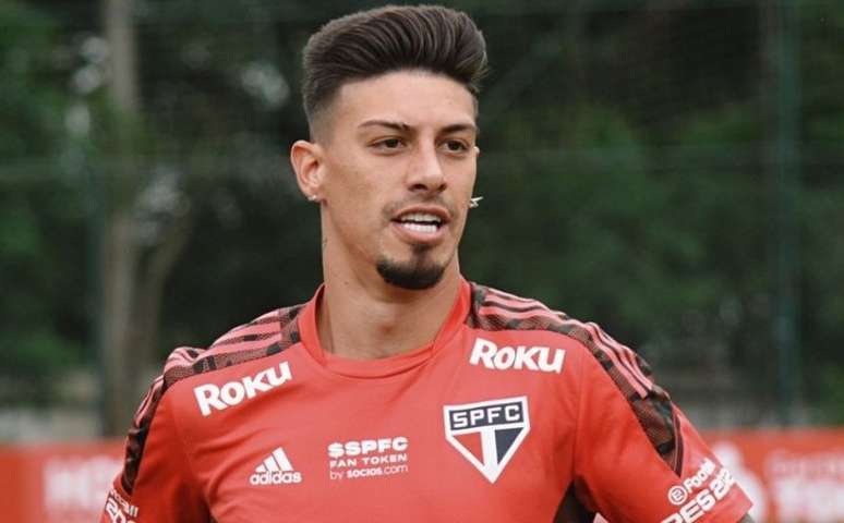 Rigoni durante treino do São Paulo (Foto: Erico Leonan / saopaulofc)