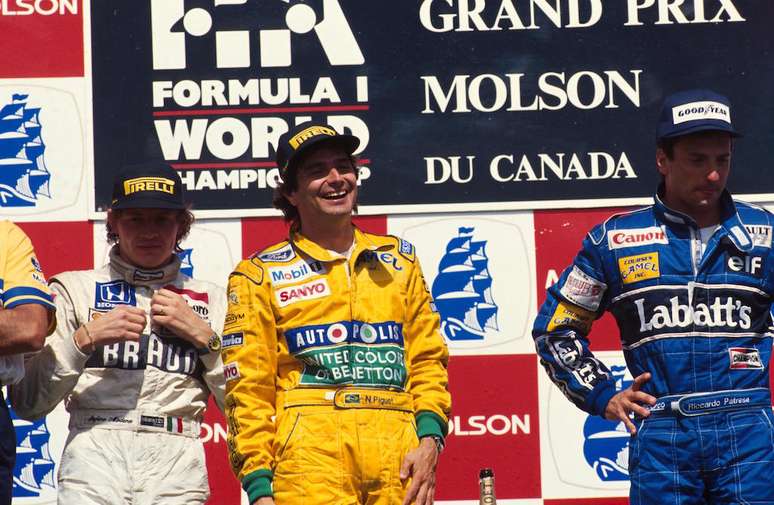 Nelson Piquet em seu último pódio na F1