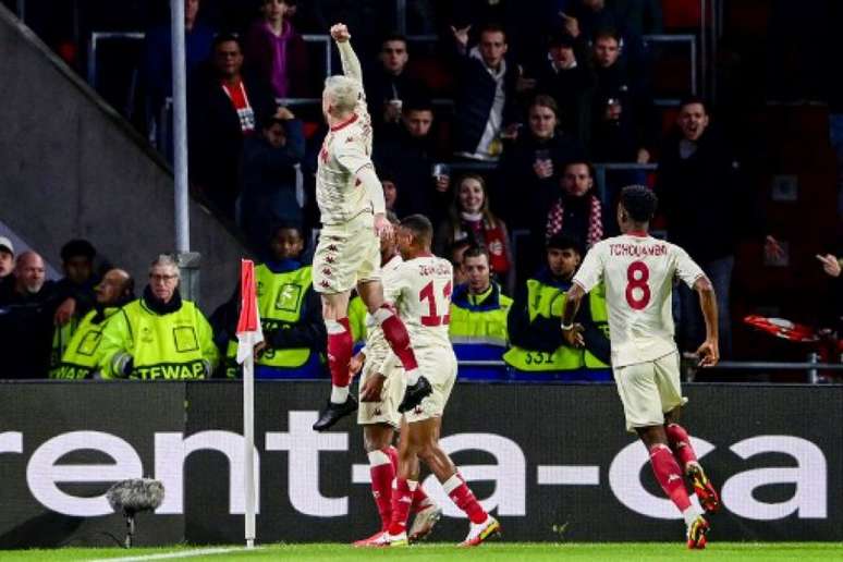 Monaco venceu o PSV pela Liga Europa (Foto: OLAF KRAAK / ANP / AFP)