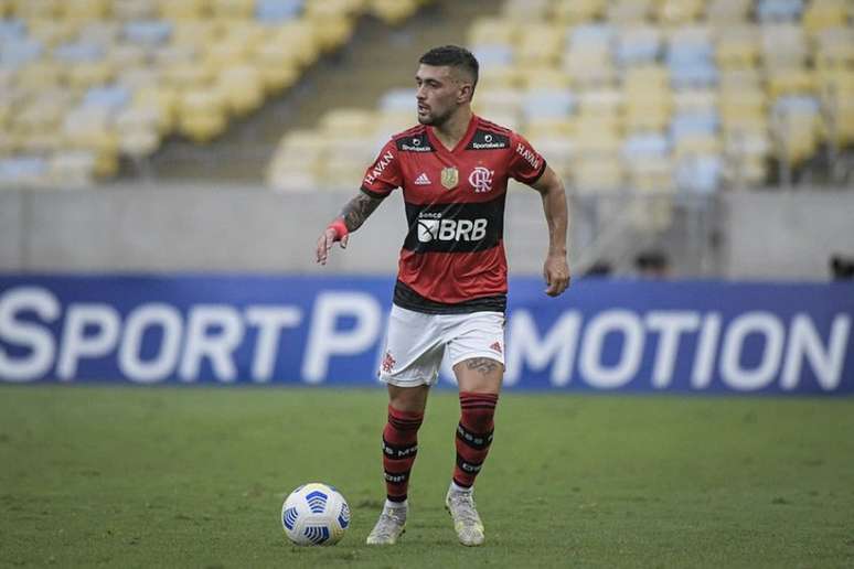 Arrascaeta teve uma lesão no músculo do reto anterior direito (Foto: Alexandre Vidal/Flamengo)