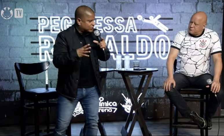 Programa de Ronaldo Giovanelli foi gravado na Neo Química Arena (Foto: Reprodução/Corinthians/TV)
