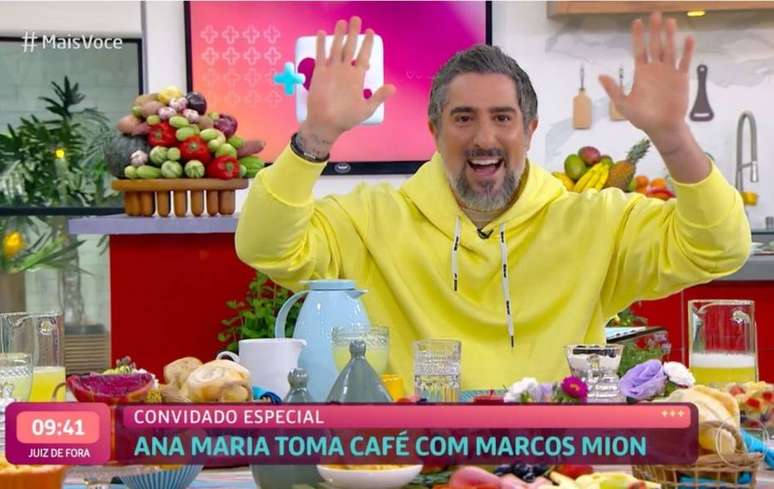 Marcos Mion durante o 'Mais Você'