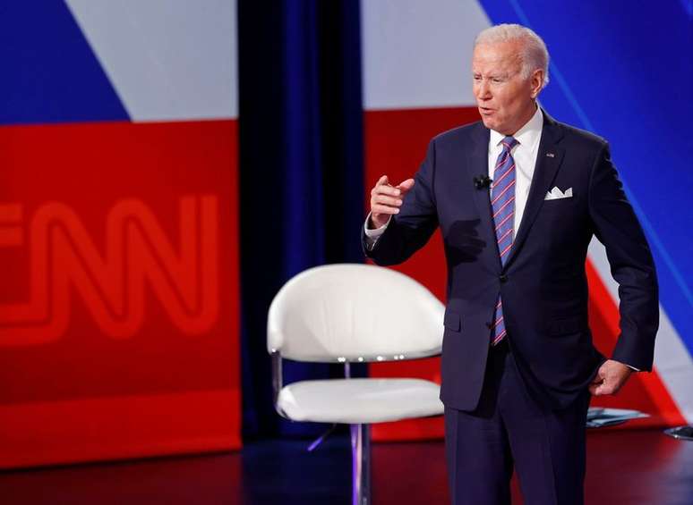 Presidente dos EUA, Joe Biden, durante participação em programa da CNN em Baltimore
21/10/2021 REUTERS/Jonathan Ernst