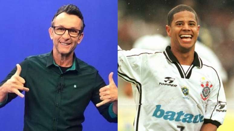 Mesmo criticando, Neto não aprovou comentários de Marcelinho Carioca em live do Corinthians (Montagem Lance!
Fotos: Reprodução / Instagram Neto; Divulgação / Site Oficial Corinthians