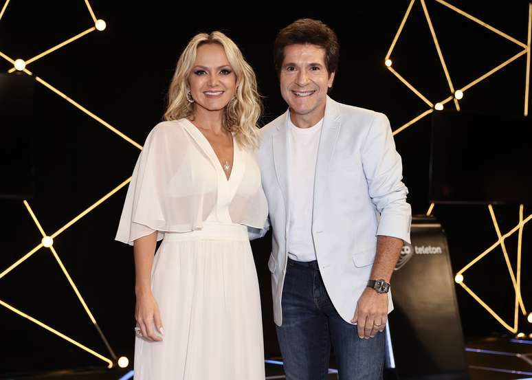 A apresentadora Eliana e o cantor Daniel são os padrinhos do Teleton 