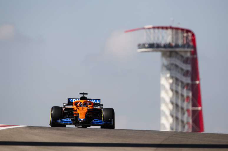 Daniel Ricciardo em ação no treino livre 1 em Austin 