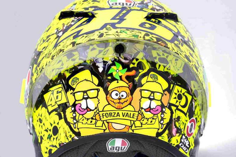 O capacete de Valentino Rossi para o GP da Emília-Romanha 