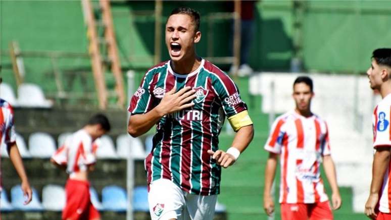 Arthur marcou o gol da vitória do Fluminense sub-17 (Foto: Divulgação/Fluminense)