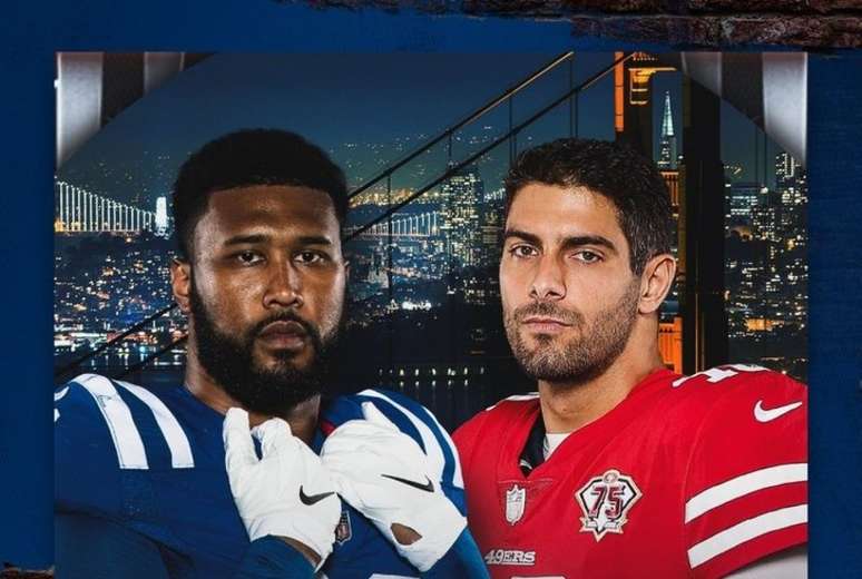 Niners e Colts prometem duelo intenso na Baía de São Francisco (Reprodução / NBC)