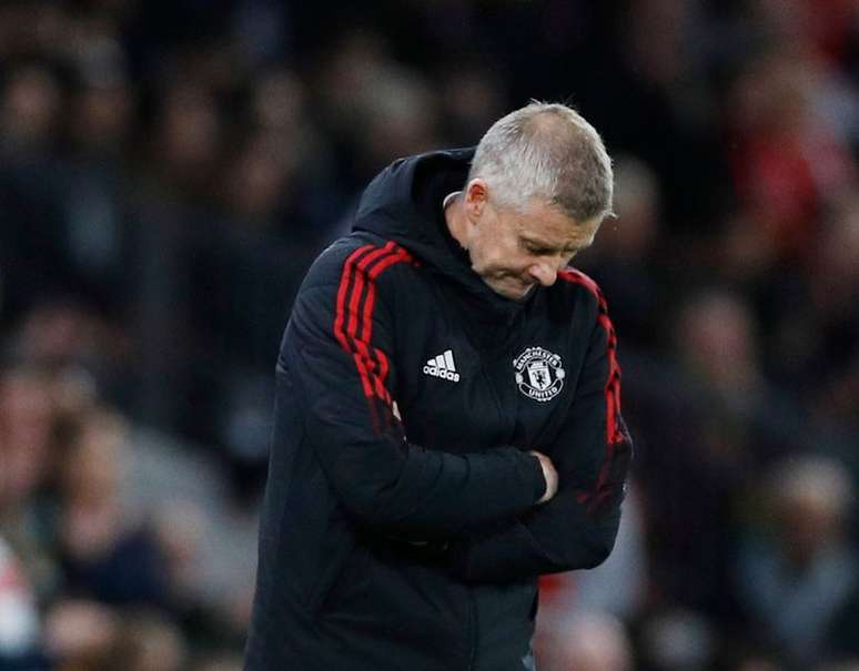 Ole Gunnar Solskjaer durante partida do Manchester United contra o Liverpool pelo Campeonato Inglês
24/10/2021 REUTERS/Phil Noble