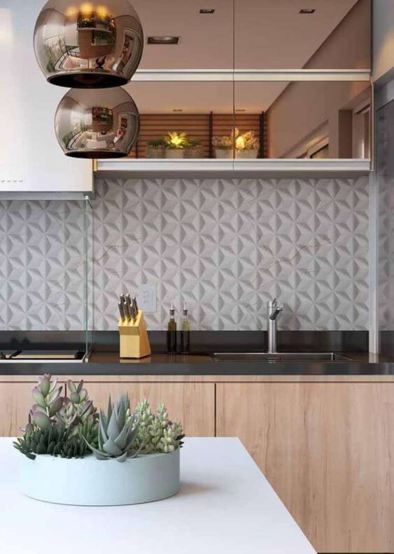 61. Cozinha moderna com cuba na pia de granito preta – Foto Home Fashion Trend