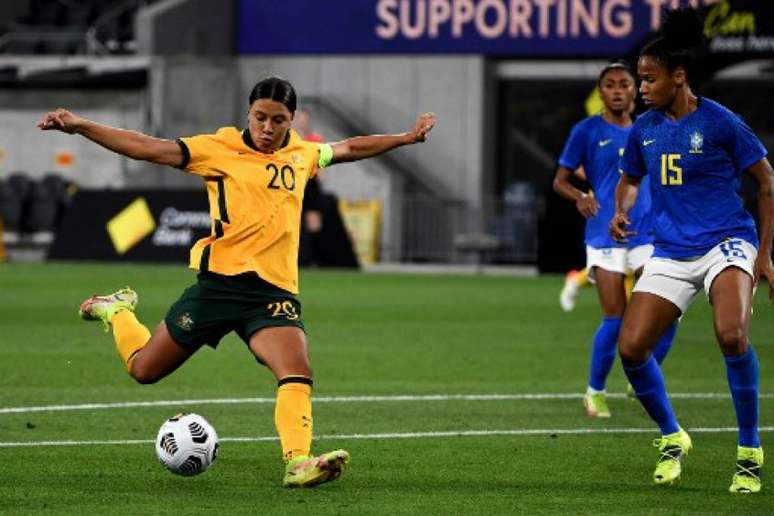 Amistoso entre Austrália e Brasil terminou empatado por 2 a 2 (SAEED KHAN / AFP)