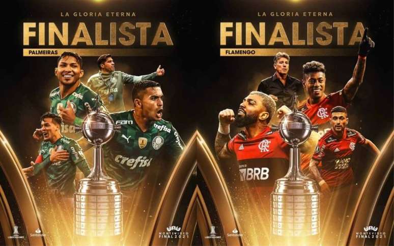 Palmeiras e Flamengo estão em busca da Glória Eterna (Foto: REPRODUÇÃO/@LIBERTADORES)