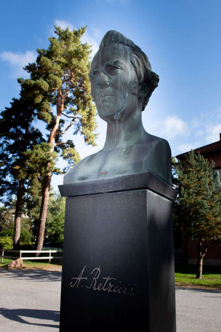 Estudantes pressionam por retirada de homenagens a Retzius (na imagem, busto de Anders Retzius)