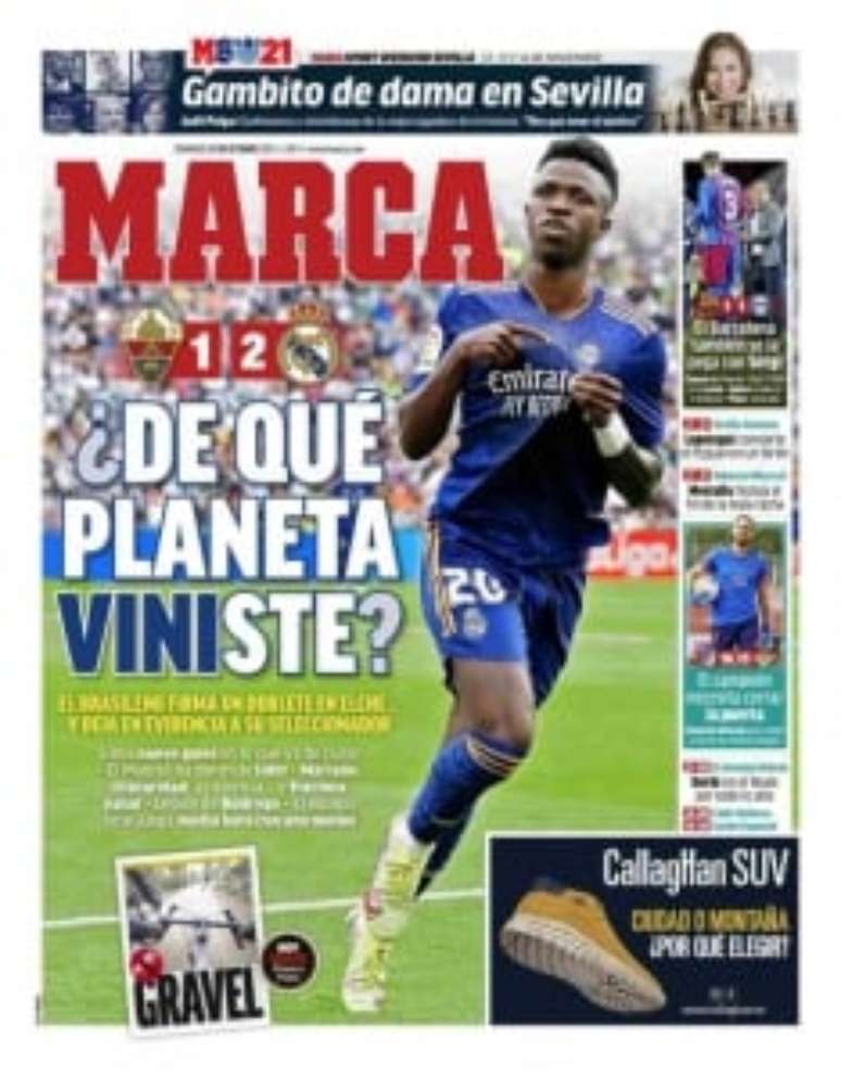 Capa do jornal Marca neste domingo (Foto: Reprodução / Marca)