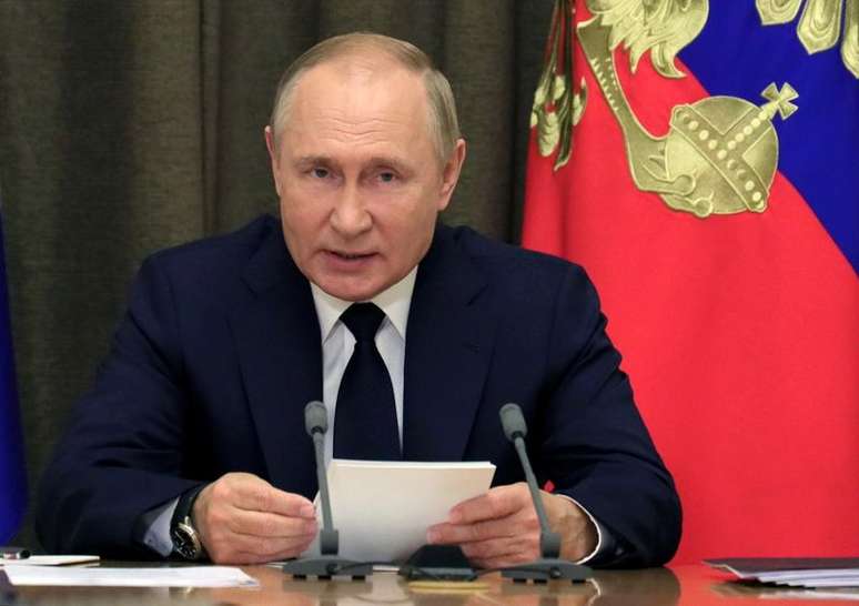 Presidente da Rússia, Vladimir Putin, durante reunião em Sochi
01/11/2021 Sputnik/Evgeniy Paulin/Kremlin via REUTERS