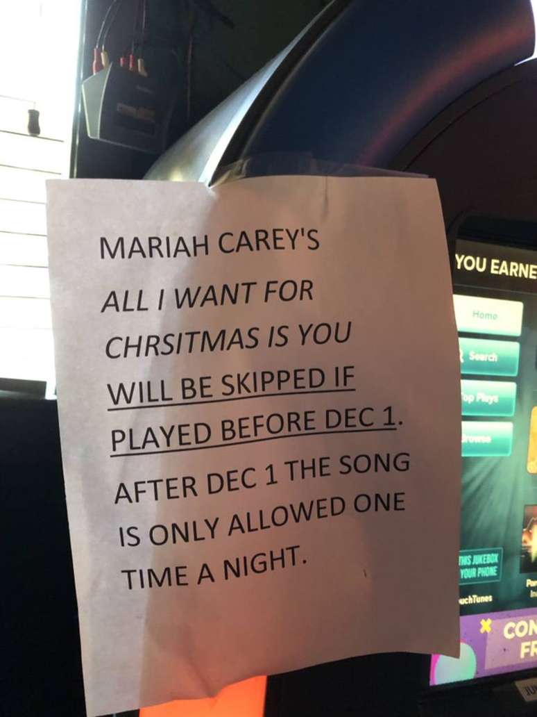 Estabelecimento no Texas, nos EUA, proíbe música de Mariah Carey, 'All I Want for Christmas Is You', antes de dezembro  