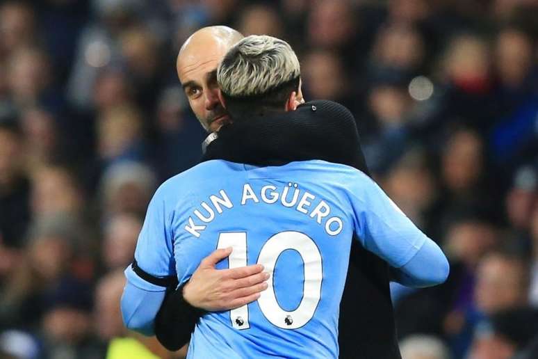 Agüero conquistou o Campeonato Inglês cinco vezes pelo Manchester City (Foto: LINDSEY PARNABY / AFP)