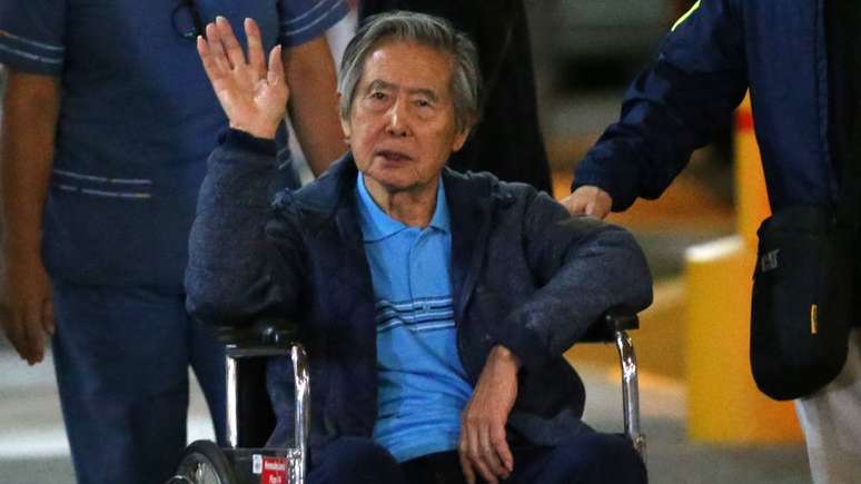 Alberto Fujimori, em uma de suas últimas aparições em público; ex-presidente foi condenado pelo massacre e outras violações de direitos humanos