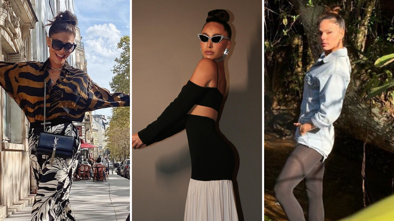 Juliana Paes, Sabrina e Isis Valverde com coque alto Fotos: Reprodu&ccedil;&atilde;o/Instagram)